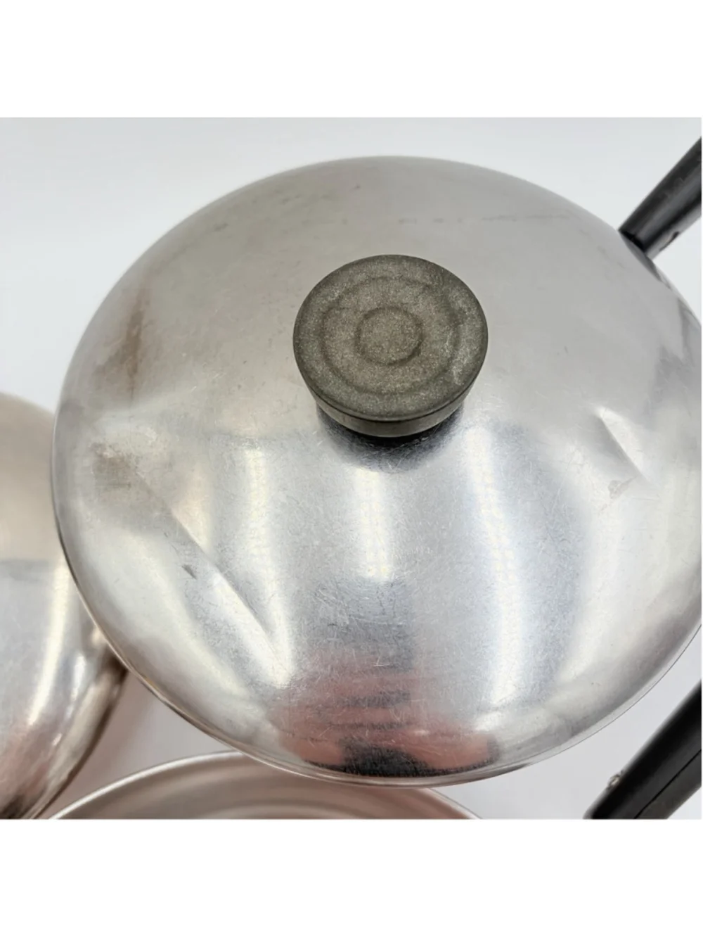 REVERE WARE Copper Clad 5 Pc Cookware Set 10” 7” Skillets Saucepan Lids